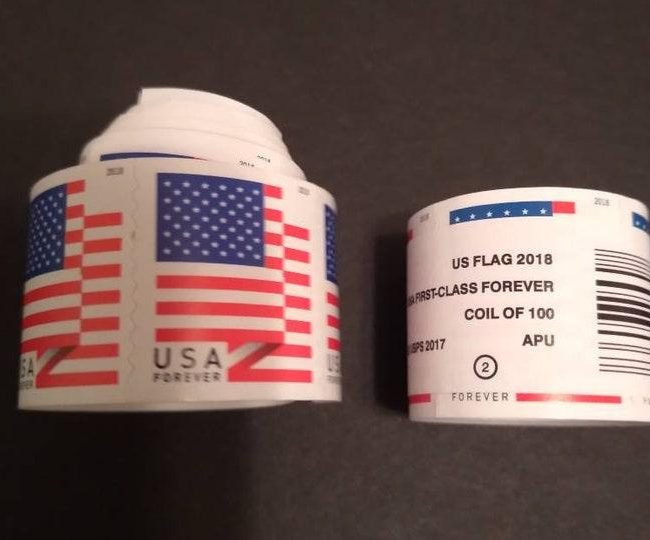 Authentic USPS FOREVER FLAG 100 STAMPS
