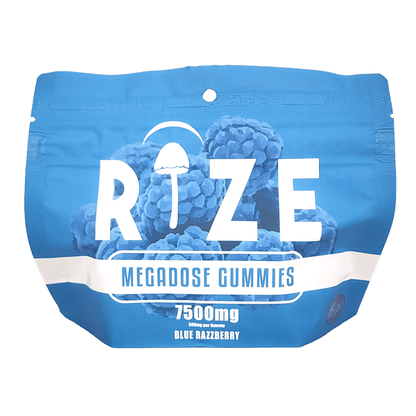 Rize Megadose 7500mg Gummies Blue Raspberry