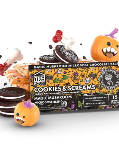 Tre House Magic Mushroom Chocolate Bars Cookies & Screams limited edition